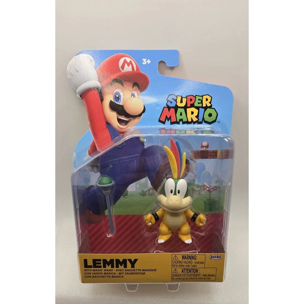 JAKKS Pacific Super Mario Lemmy Action Figure w/ Wand Turtle Ages 3+
